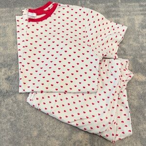 LAKE Heart Print Pajamas